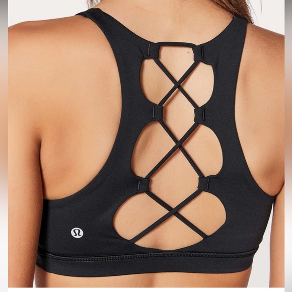 Lululemon Tied to It Bra Black size 8 - Picture 1 of 5